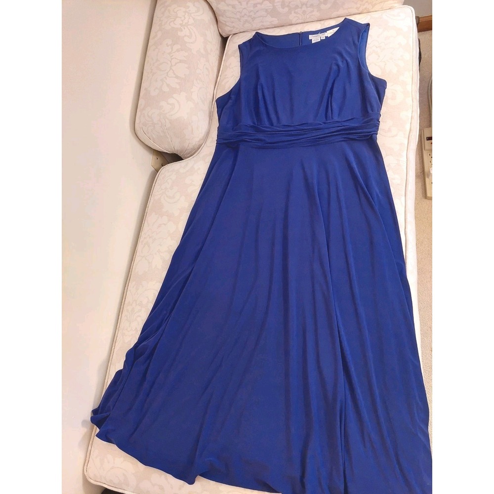 NEW!‎ Coldwater Creek Sleeveless Royal Purple Empire Ruched Waist Knit Dress 18W